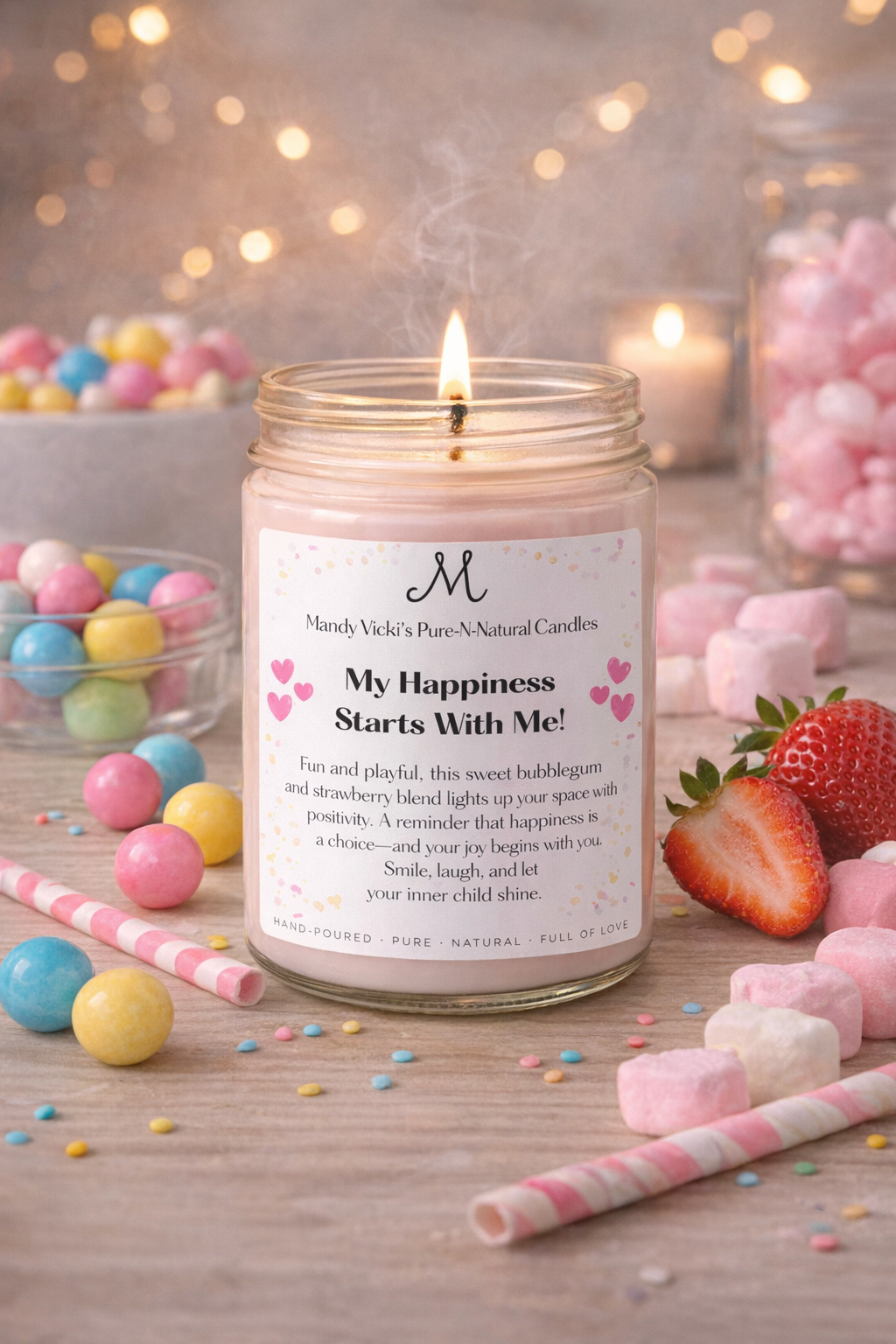 My Happiness Starts With Me! – Adult Affirmation Candle (8oz)