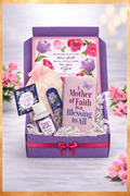 Christian Mother’s Day spa gift box with manicure kit lotion and faith message gift set for mom