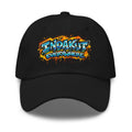 Indakut Everywhere dad hat in Black with graffiti logo for streetwear style