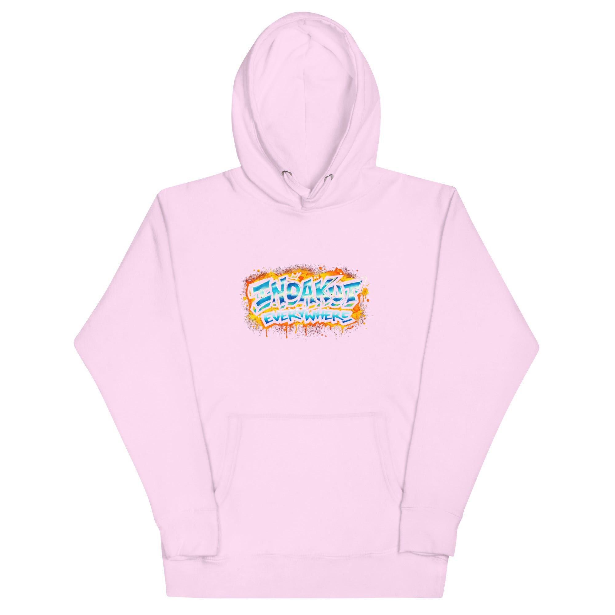 Indakut Everywhere signature hoodie in Lavender with graffiti logo for streetwear style