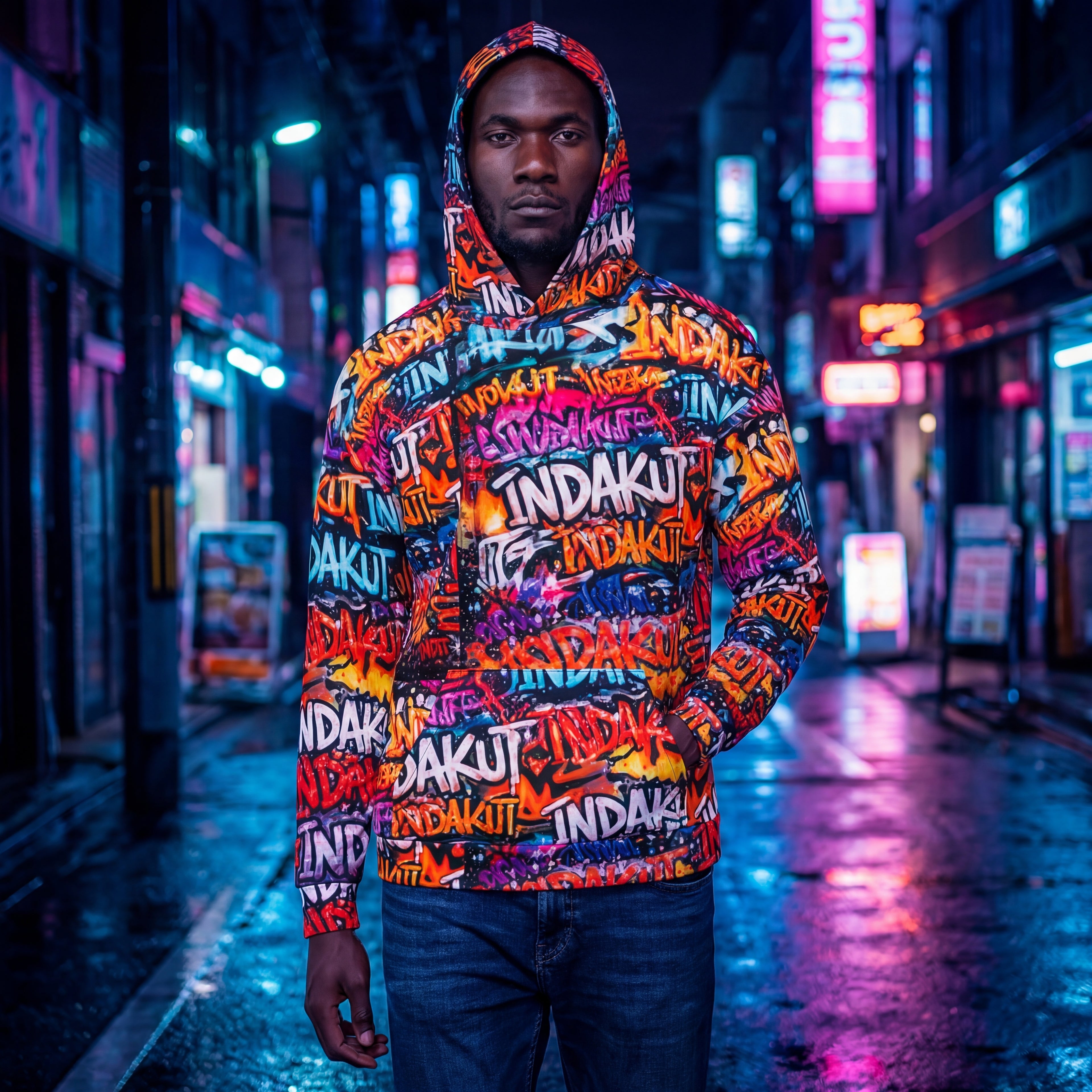 Indakut EVERYWHERE – All-Over Print Unisex Hoodie