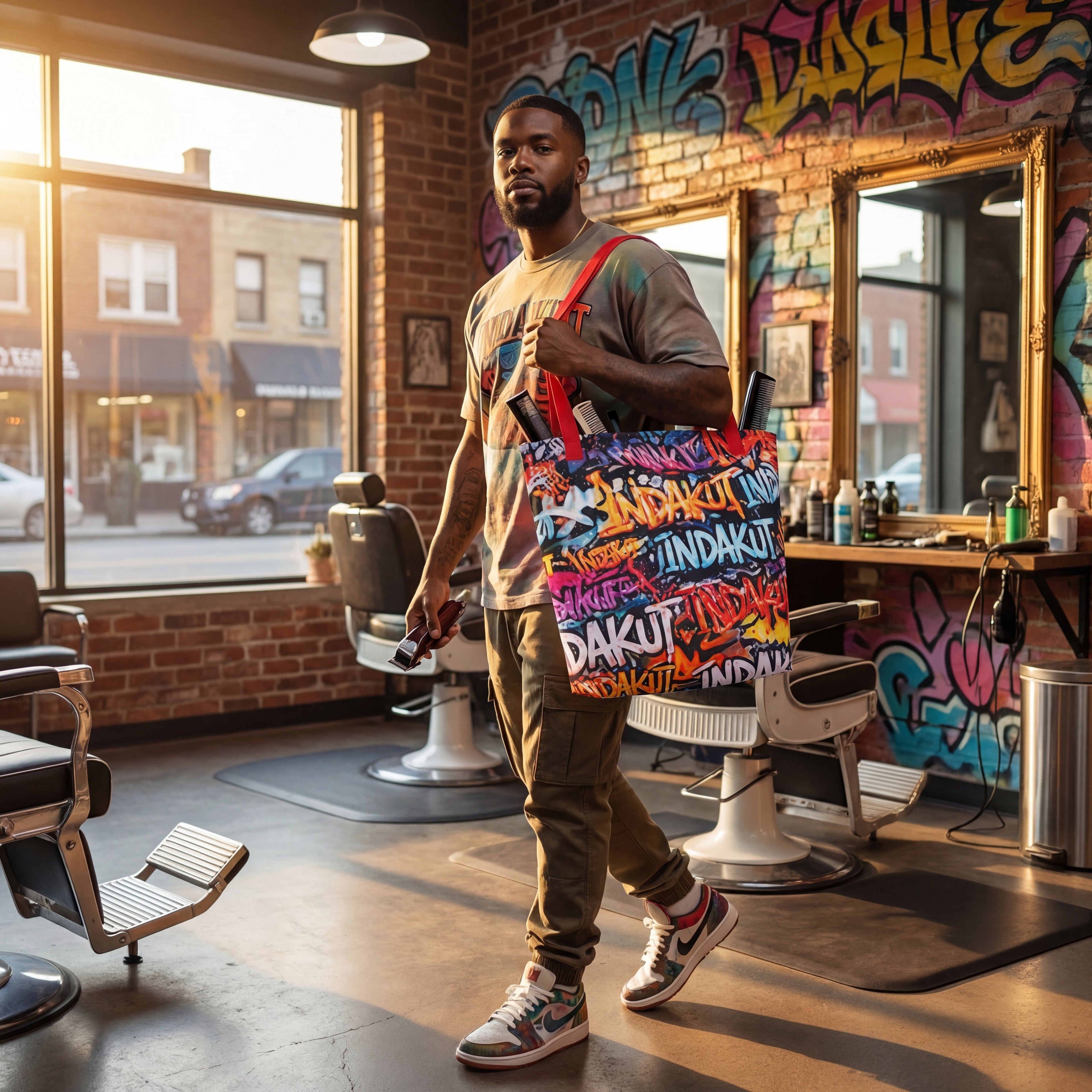 Indakut EVERYWHERE – All-Over Print Large Tote Bag